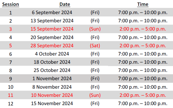 Tentative Lecture Schedule